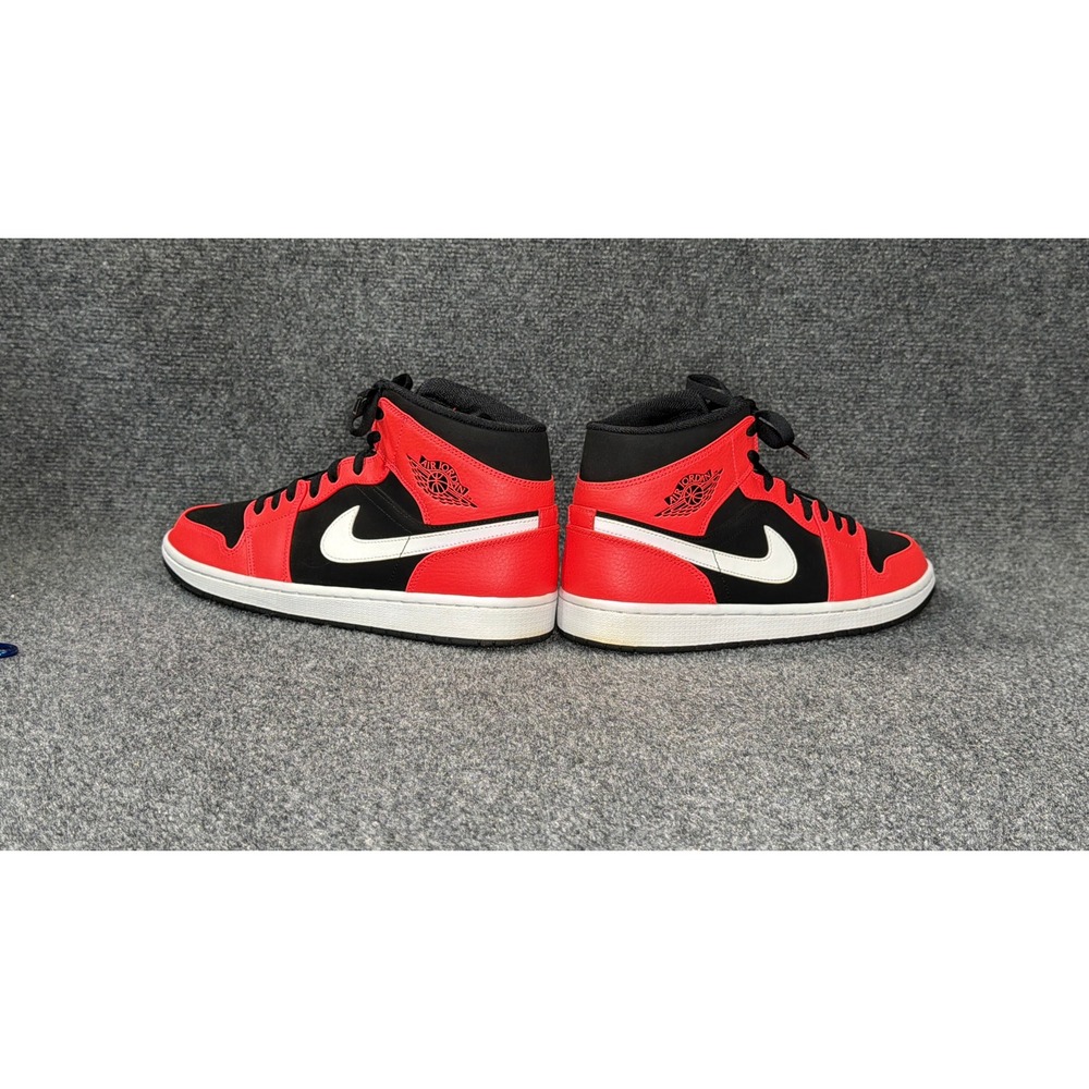 Jordan 1 Mid Shoes Men 10.5 Infrared 23 Red Black Athleitc Retro Hooping Sneaker - Picture 7 of 14
